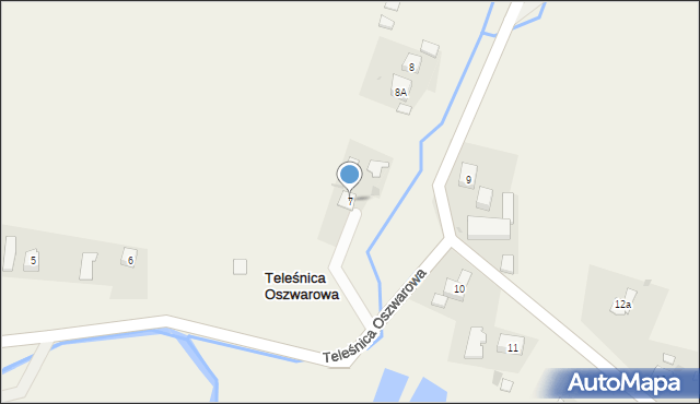 Teleśnica Oszwarowa, Teleśnica Oszwarowa, 7, mapa Teleśnica Oszwarowa