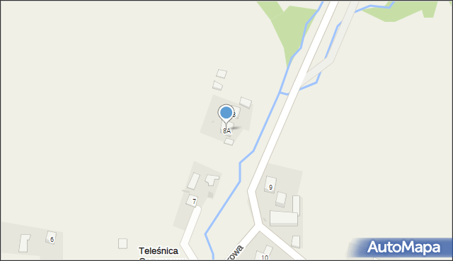 Teleśnica Oszwarowa, Teleśnica Oszwarowa, 8A, mapa Teleśnica Oszwarowa