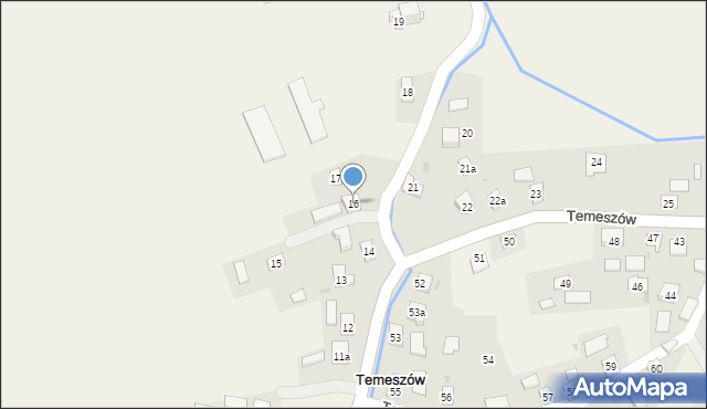 Temeszów, Temeszów, 16, mapa Temeszów