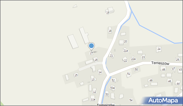 Temeszów, Temeszów, 17, mapa Temeszów