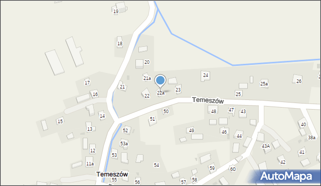 Temeszów, Temeszów, 22a, mapa Temeszów