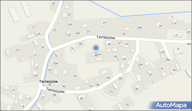 Temeszów, Temeszów, 49, mapa Temeszów