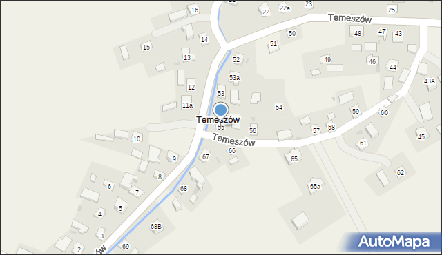 Temeszów, Temeszów, 55, mapa Temeszów