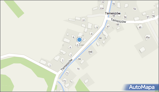 Temeszów, Temeszów, 5A, mapa Temeszów