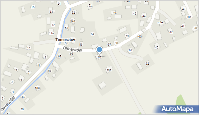 Temeszów, Temeszów, 65, mapa Temeszów