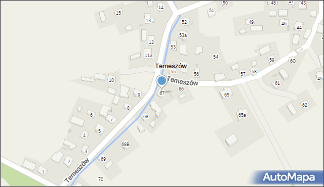 Temeszów, Temeszów, 67, mapa Temeszów