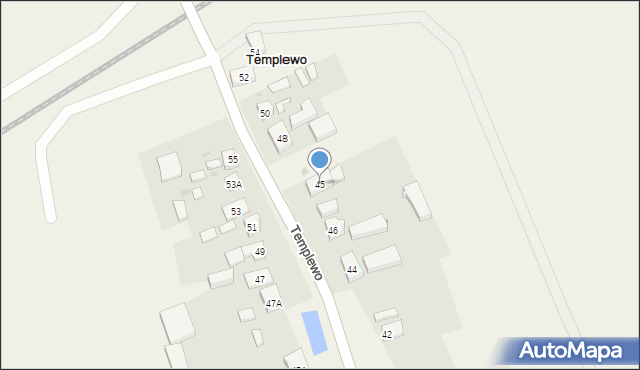 Templewo, Templewo, 45, mapa Templewo