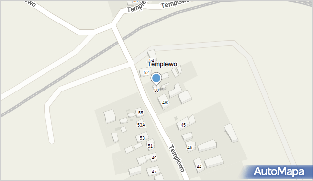 Templewo, Templewo, 50, mapa Templewo