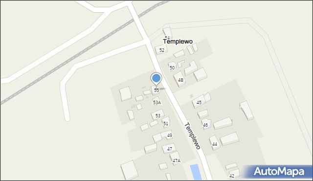 Templewo, Templewo, 55, mapa Templewo