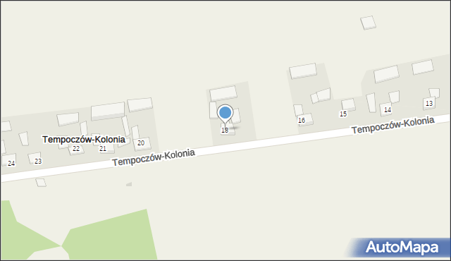 Tempoczów-Kolonia, Tempoczów-Kolonia, 18, mapa Tempoczów-Kolonia