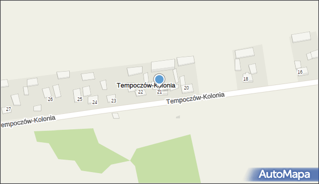 Tempoczów-Kolonia, Tempoczów-Kolonia, 21, mapa Tempoczów-Kolonia