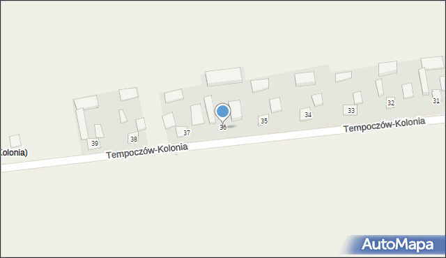 Tempoczów-Kolonia, Tempoczów-Kolonia, 36, mapa Tempoczów-Kolonia