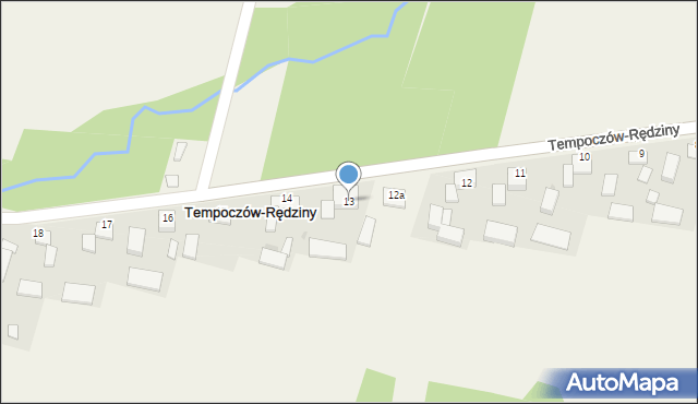 Tempoczów-Rędziny, Tempoczów-Rędziny, 13, mapa Tempoczów-Rędziny