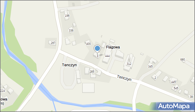 Tenczyn, Tenczyn, 1, mapa Tenczyn