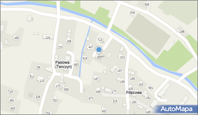 Tenczyn, Tenczyn, 203, mapa Tenczyn