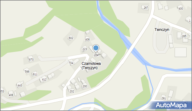 Tenczyn, Tenczyn, 224, mapa Tenczyn