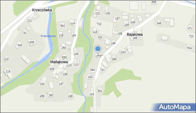 Tenczyn, Tenczyn, 273, mapa Tenczyn