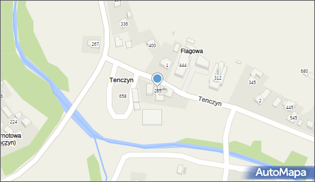 Tenczyn, Tenczyn, 285, mapa Tenczyn