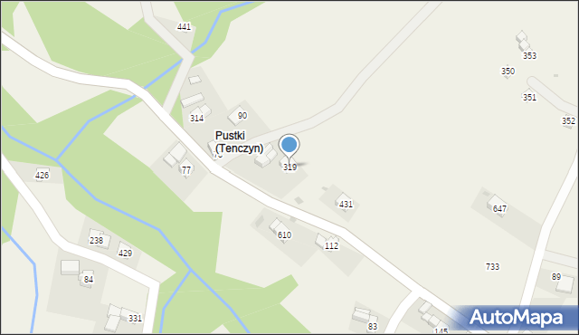 Tenczyn, Tenczyn, 319, mapa Tenczyn