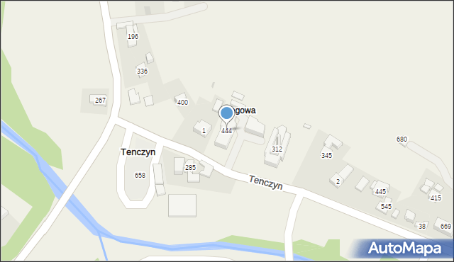 Tenczyn, Tenczyn, 444, mapa Tenczyn