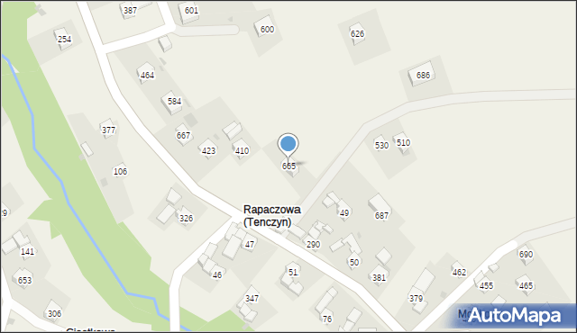 Tenczyn, Tenczyn, 665, mapa Tenczyn