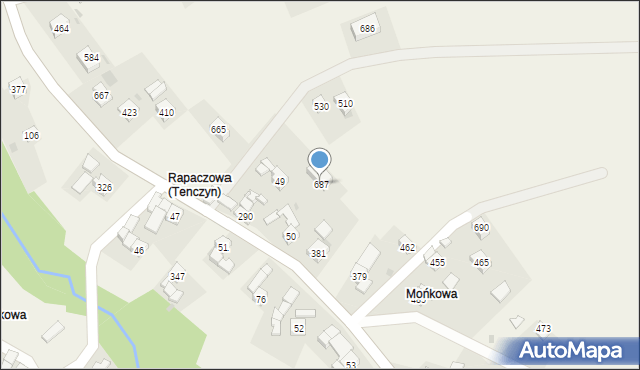 Tenczyn, Tenczyn, 687, mapa Tenczyn