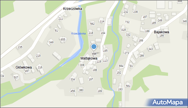 Tenczyn, Tenczyn, 696, mapa Tenczyn