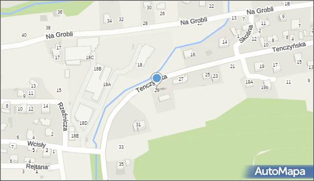 Tenczynek, Tenczyńska, 29, mapa Tenczynek