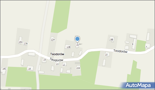 Teodorów, Teodorów, 11, mapa Teodorów