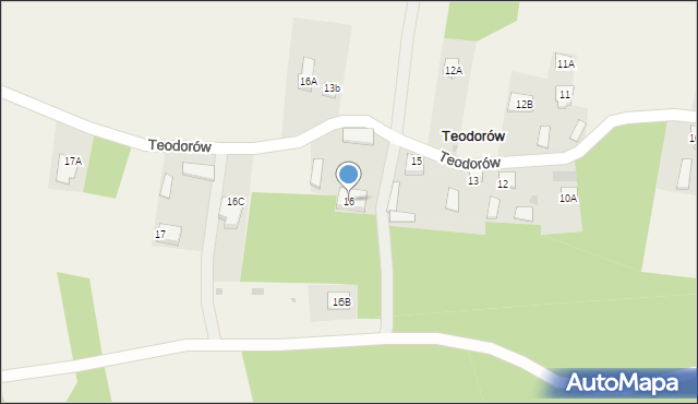 Teodorów, Teodorów, 16, mapa Teodorów