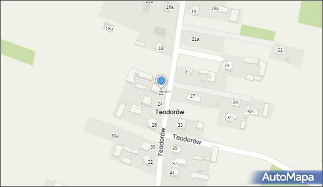 Teodorów, Teodorów, 22, mapa Teodorów