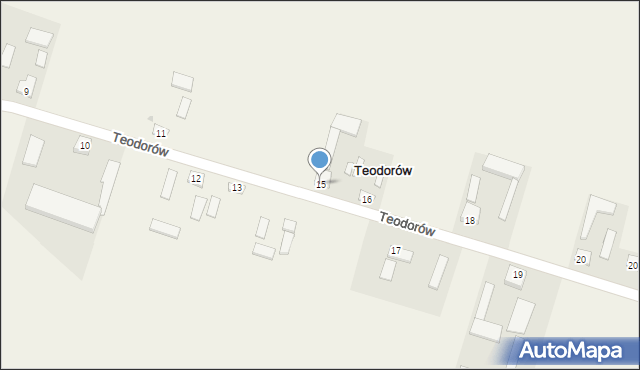 Teodorów, Teodorów, 15, mapa Teodorów