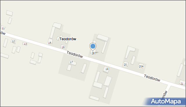 Teodorów, Teodorów, 18, mapa Teodorów