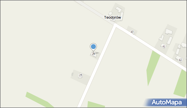 Teodorów, Teodorów, 26, mapa Teodorów