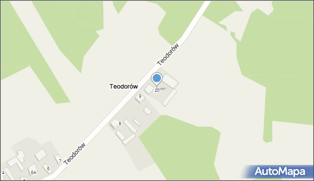 Teodorów, Teodorów, 10, mapa Teodorów