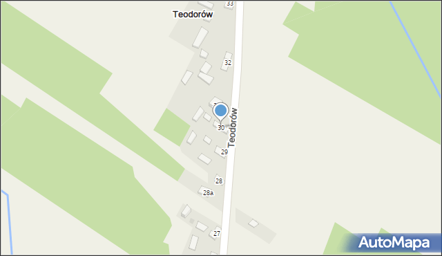 Teodorów, Teodorów, 30, mapa Teodorów