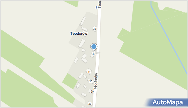 Teodorów, Teodorów, 32, mapa Teodorów