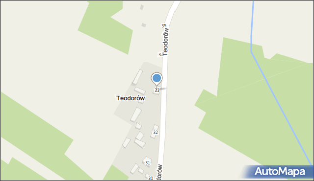 Teodorów, Teodorów, 33, mapa Teodorów