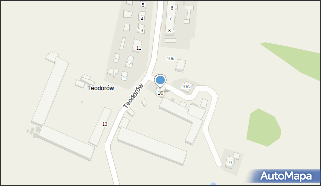 Teodorów, Teodorów, 10, mapa Teodorów