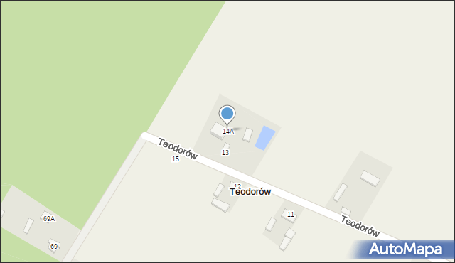 Teodorów, Teodorów, 14A, mapa Teodorów