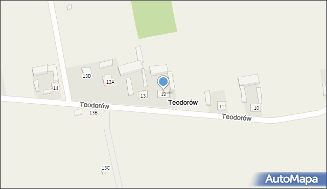 Teodorów, Teodorów, 12, mapa Teodorów