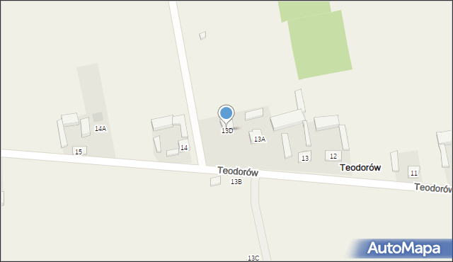 Teodorów, Teodorów, 13D, mapa Teodorów