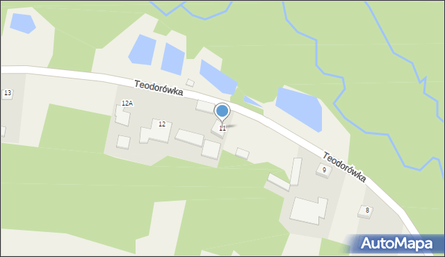 Teodorówka, Teodorówka, 11, mapa Teodorówka