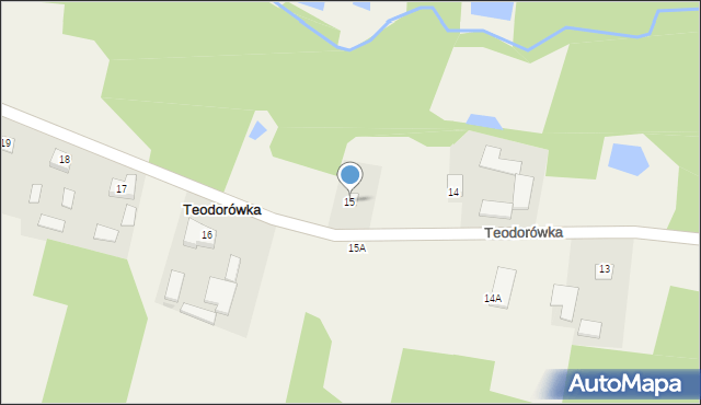 Teodorówka, Teodorówka, 15, mapa Teodorówka