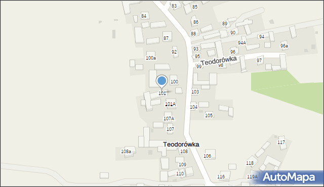 Teodorówka, Teodorówka, 101, mapa Teodorówka