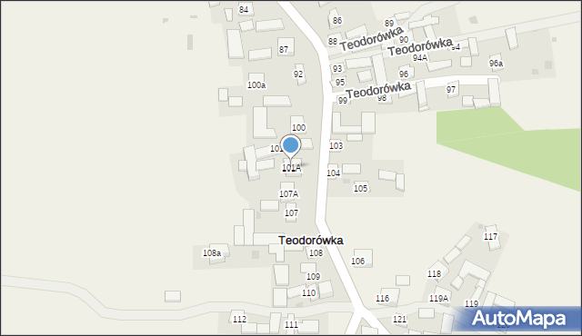 Teodorówka, Teodorówka, 101A, mapa Teodorówka