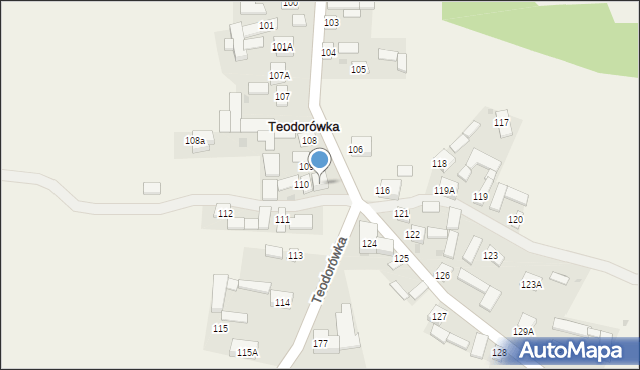 Teodorówka, Teodorówka, 110A, mapa Teodorówka