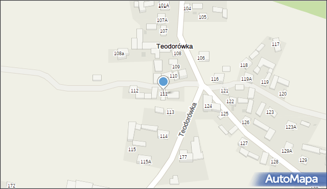 Teodorówka, Teodorówka, 111, mapa Teodorówka