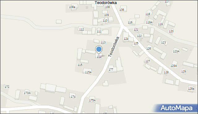 Teodorówka, Teodorówka, 114, mapa Teodorówka