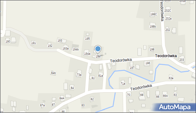 Teodorówka, Teodorówka, 194, mapa Teodorówka